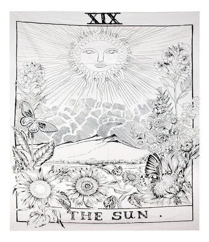 Tapete Hippie Con Diseño De Tarot Solar Para Colgar En La Pa