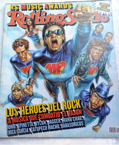 Rolling Stone 47 Heroes Del Rock, Bono Spinetta Dylan Jagger