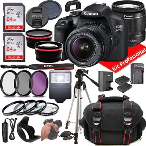  Canon Eos Kit 90d + Lente 18-55mm Color  Negro