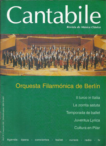 Cantabile Revista De Música Clásica. Director: C. Ratier.