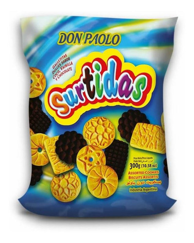 Pack X 18 Unid. Galletitas  Surtido 300 Gr Don Paolo Pro