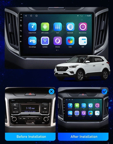 Radio Multimedia Específica Hyundai Creta 2gb+32 Carplay Cam