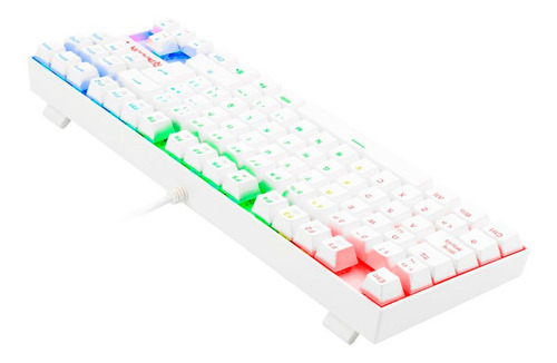 Teclado Redragon K552 Kumara 2 Mecanico Es Blanco Iluminación Rainbow