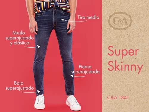 Pantal n De Mezclilla Super Skinny De Hombre C a 3001392 Env o