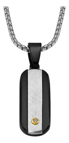 Collar Enso Para Hombre Emn186s Plateado