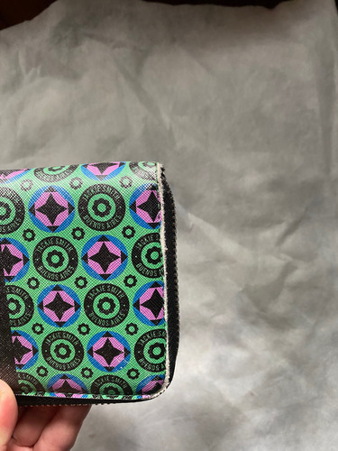 Billetera Jackie Monogram Usada , Desgaste Del Color Verde Musgo Floreado (Usado)