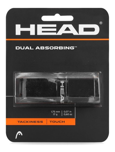 Grip Base Head Dual Absorbing Color Negro Para Mango de Raquetas de Tenis y Paletas de Padel Super Adherente