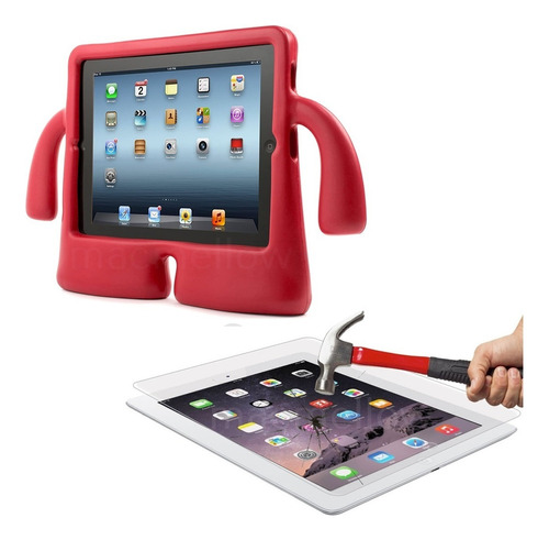 Funda Case Niños + Mica Vidrio Para iPad 3 A1416 A1430 A1403