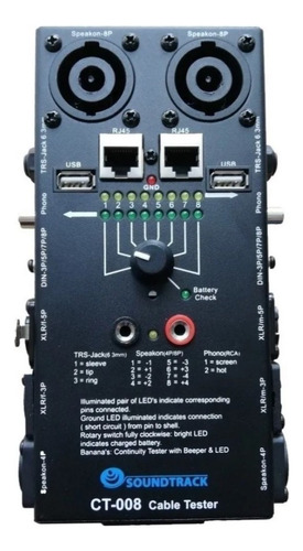 Probador Cables Utilizadas En Equipo De Audio Ct008 Full