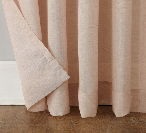 Cortina Semitransparente Rosa Rubor 137 X 213 Cm Bolsillo Ba