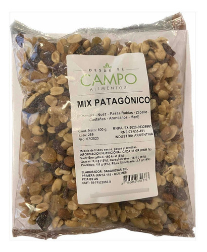 Mix Patagónico Marca Desde El Campo X 500 Grs