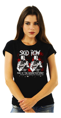 Polera Mujer Skid Row Rise Of The Damnation Army Rock Impres
