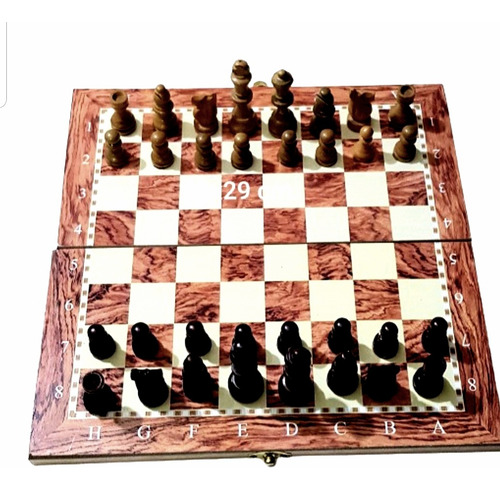 Ajedrez De Madera 3 Juegos En 1 De 29x29 Cm. Poco Uso. (Usado)