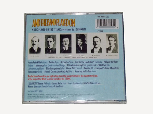 Cd Titanic - Músicas Tocadas No Navio - I Salonisti