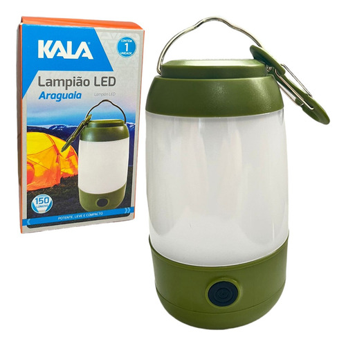 Mini Lampião Lamparina Led Acampamento Camping 150 Lúmens Cor Verde Não Aplica