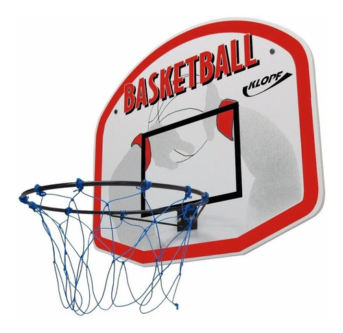 Imagem 2 de 4 de Tabela De Basquete Infantil Mdf Com Aro E Rede 1017 Klopf
