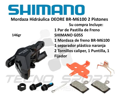 Mordaza Shimano Deore M6100 Freno Hidráulico Doble Pistón