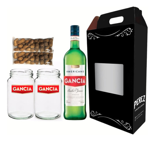 Kit Gancia 950ml + Frascos Gancia + Maní - Pérez Tienda -