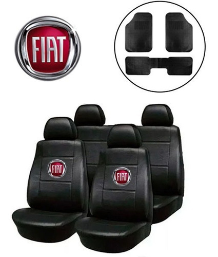 Funda Cubre Asiento Cuerina Fiat Palio Duna Mas+ Alfombra 3p