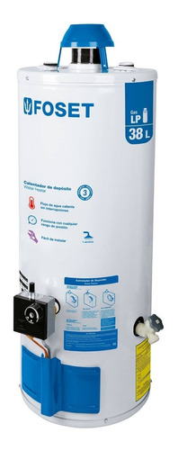 Calentador De Agua Baja Presion  1 Servicio 38lt Gas Lp