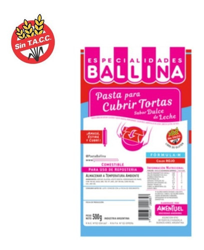 Pasta Ballina Formula H Color Roja X500g