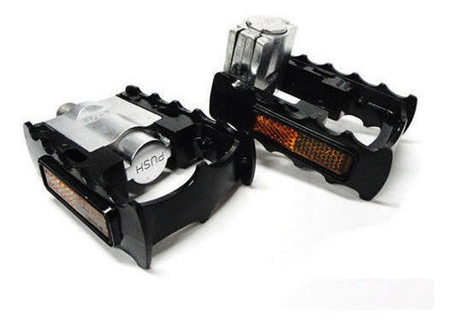 Pedales Plegables Bicicleta Mks Fd-7 Aluminio Color Negro