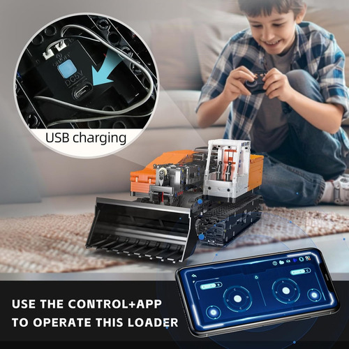 Tecnología Bulldozer Bloques De Construcción App Rc Control
