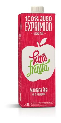 Imagen 1 de 4 de Jugo Manzana Roja Pura Frutta 1 Litro