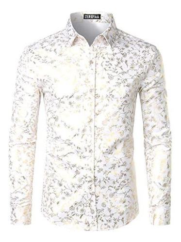 Zeroyaa Polera De Vestir Con Botones Para Hombre, Estilo Hip