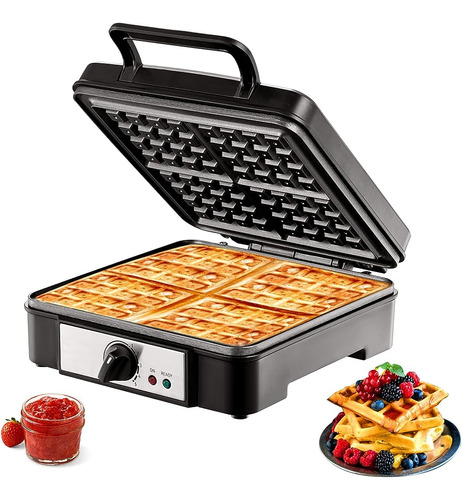 Vevor Waffle Maker 1200w Square Waffle Iron, Non-stick Waffl