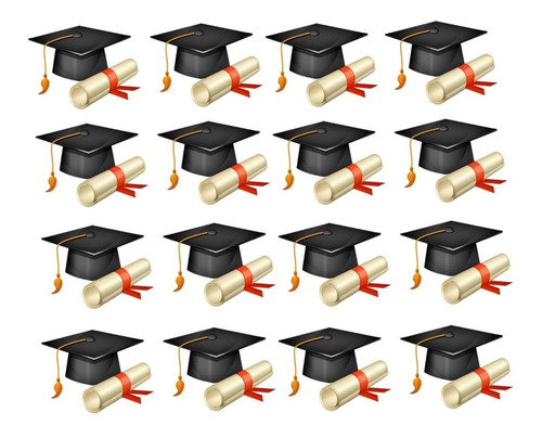 100 Topper Para Cupcakes Galleta Oblea Comestible Graduación
