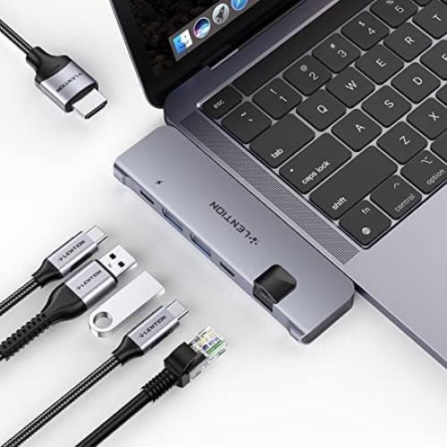 Hub Usb C Lention: Thunderbolt3, Carga Pd Y Datos