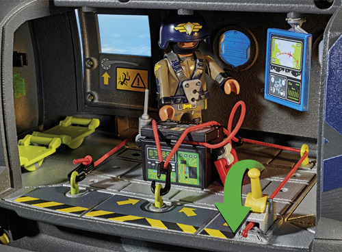 Unidad Táctica Playmobil Para Aviones De Rescate Con Luces Y
