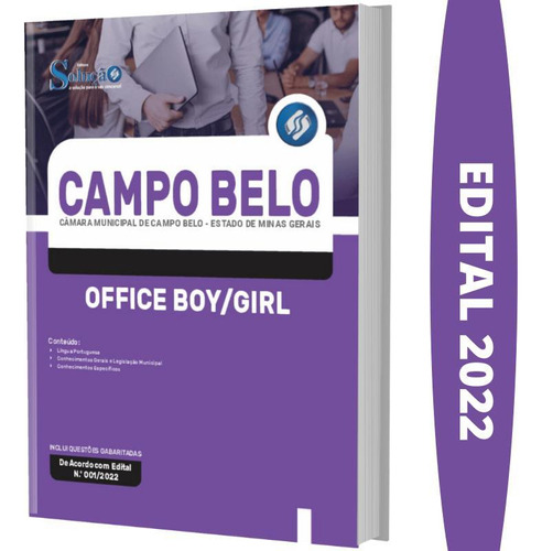 Apostila Câmara Campo Belo Mg - Office Boy/girl