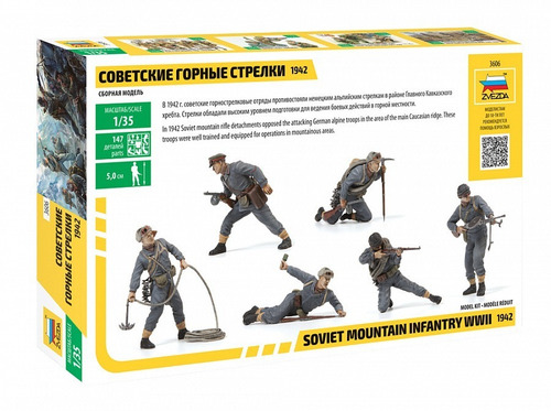 Soviet Mountain Infantry Ww2 1942 By Zvezda # 3606 1/35