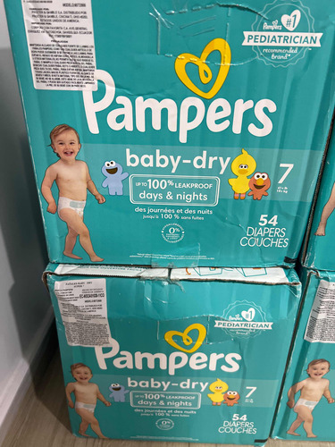 Pañales Pampers Talla 7, Caja Por 54 Unir