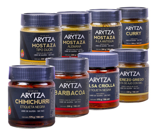 Pack De Productos Arytza - Curry, Chimi, Criolla, Mostaza