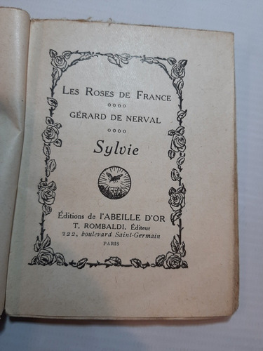 Antiguo Libro Sylvie Francés Infantil Pocket 1926 Ro 1753