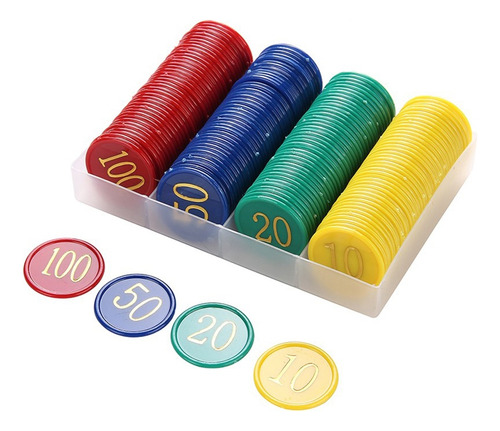 160 Fichas De Bingo Con Marcadores De Números De 4 Colores Y
