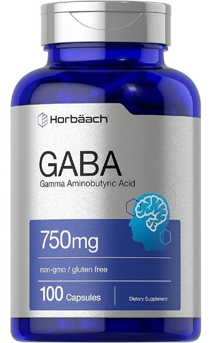 Gaba Ácido Gamma Aminobutírico 750 Mg Horbäach 100 Capsulas