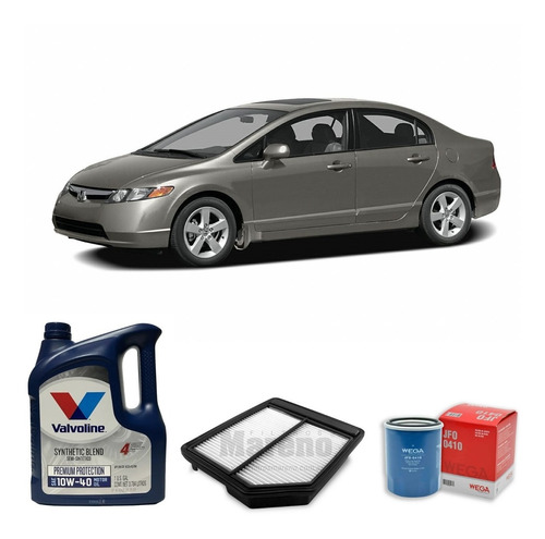 Kit De Filtros Honda Civic 2006/2012 Y Valvoline 10w40 X4