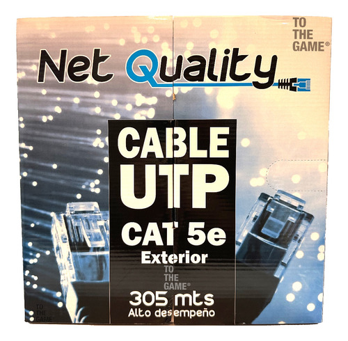 Cable Utp Red Exterior 100m 2 Pares Cat5e 0.5mm Cctv Negro