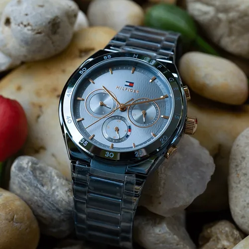 Reloj Tommy Hilfiger Carrie Mujer Multifuncion Azul Acero!
