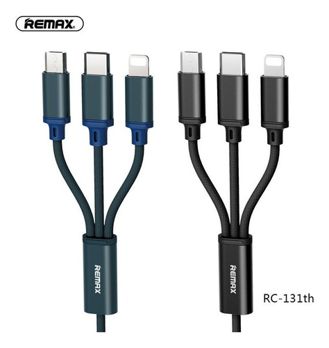 Remax Rc-131th Cable Cargador 3 En 1  Micro,tipo C, iPhone