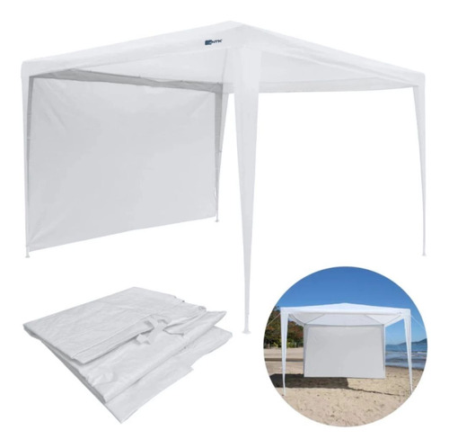 Kit Tenda Gazebo 3m X 3m Dobrável Base E Topo + 2 Paredes