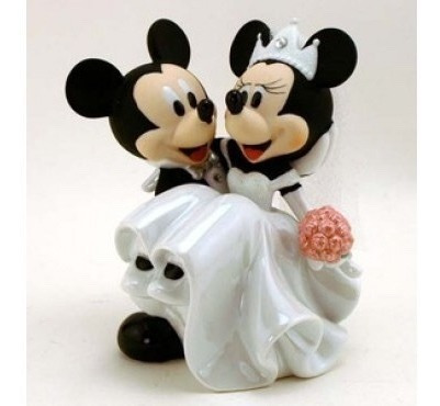 Topo Bolo Noivos Mickey & Minnie Original Disney Parks 15 Cm