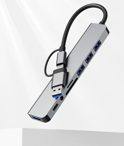 Hub Adaptador Usb Tipo C 8 En 2 Para Mac Macbook Windows