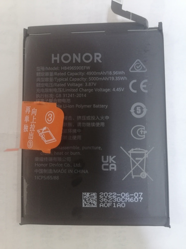 Batería Para Honor X6, X7 Original 