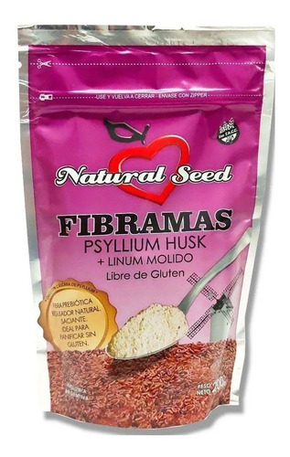 Fibramas Psyllium Husk + Lino Molido S/ Tacc Natural Seed Dw