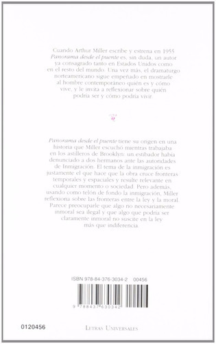 Panorama Desde El Puente, De Arthur Miller., Vol. 0. Editorial Cátedra, Tapa Blanda En Español, 2012